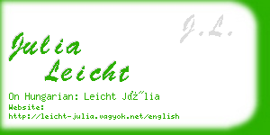 julia leicht business card